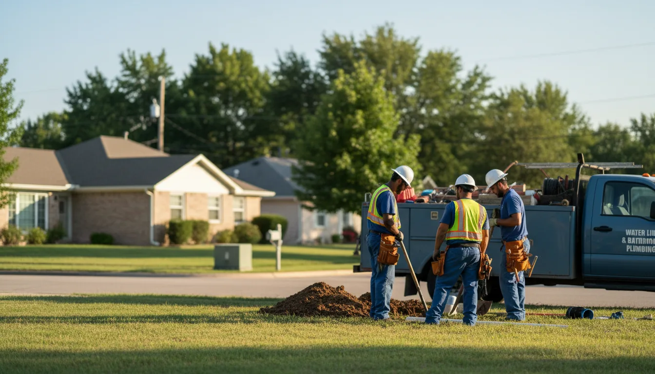 Residential water line and bathroom plumbing service in Harts, WV